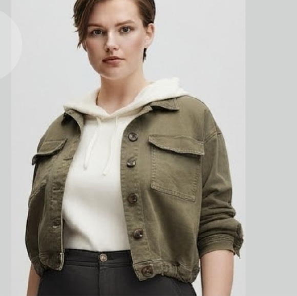 LOFT Jackets & Blazers - Loft Olive Green Women's Utility Jean Jacket Size: Small